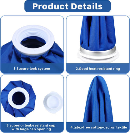 Honoson 4 Pack Reusable Ice Pack for Injuries, Ice Bags Hot Water Bag for Hot & Cold Pain Relief No-Leak Elastic Breathable for Muscle, Joint Pain Swelling, Sports & Home Use(Cute Fruit Style)