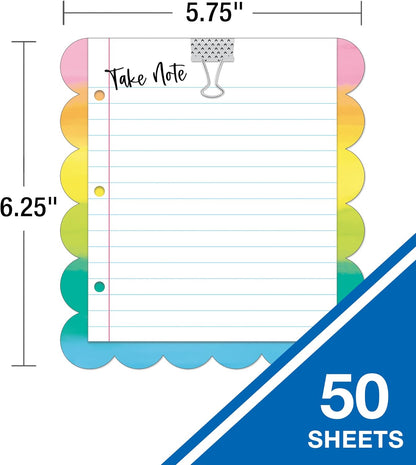 Carson Dellosa Aim High To Do List Notepad―5.75" x 6.25" Paper Stationery, Daily Checklist, Goals, Reminders, Notes, Motivational Organizer (50 sheets)