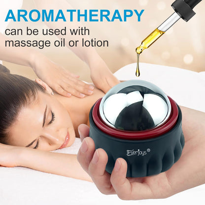 Everjoys Massage Ice Roller Ball, Cold & Heat Therapy Relief Massager, Deep Tissue Massage Pain Relief, Massager Tool for Back/Neck/Body/Face/Foot Pain, Muscles Recovery