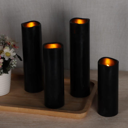 antizer Flameless Candles Led Candles Pack of 9 (H 4" 5" 6" 7" 8" 9" x D 2.2") Real Wax Battery Candles with Remote Timer for Home Fireplace Decor Wedding Festival Decor (Ivory 9 Pack)