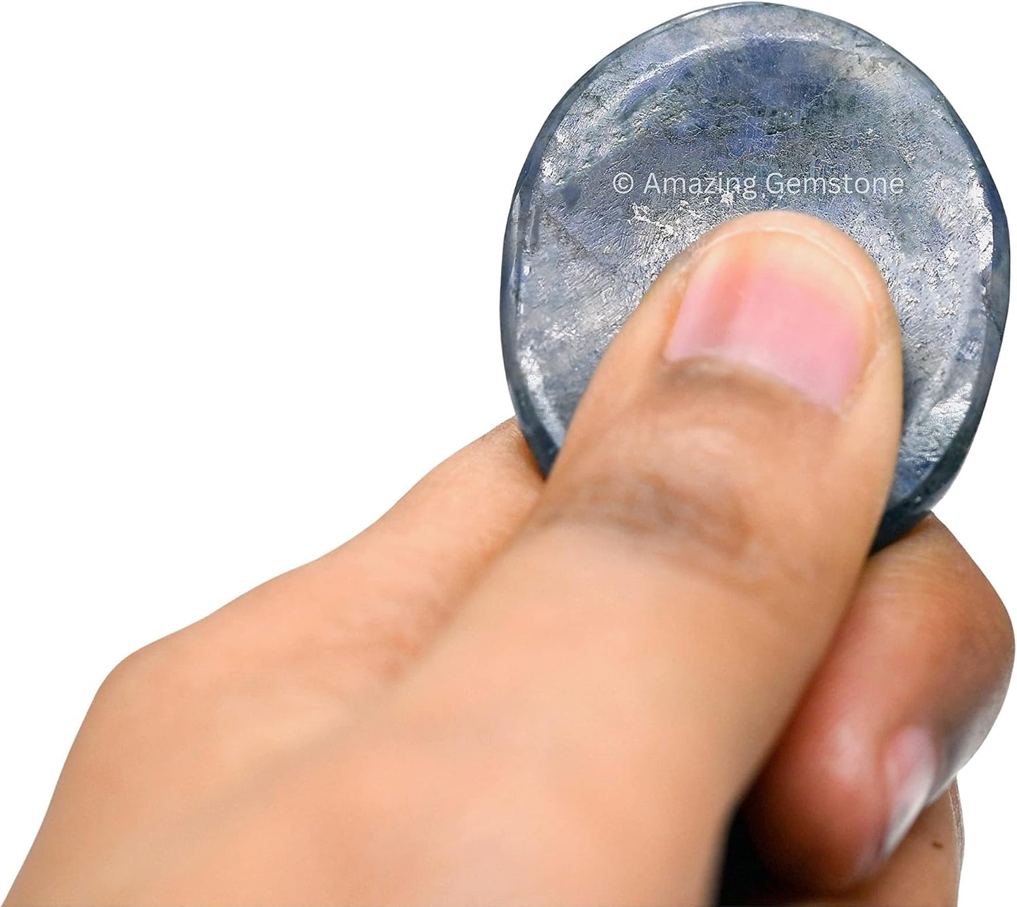 Amazing Gemstone Labradorite Thumb Worry Stone, Anxiety Stone, Healing Crystals - Piedra Crystal Fidget for Gift, Meditation, Calming, Relaxation, Stress Relief - Colors C