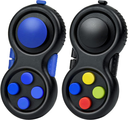 Original Fidget Toy Game, Rubberized Classical Controller Fidget Concentration Toy with 8-Fidget Functions and Lanyard - Excellent for Relieving Stress and Anxiety