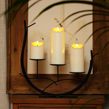 Homemory 6"x3" Outdoor Waterproof Flameless Candles, LED Candles, Battery Operated Candles with Remote and Timers, Electric Fake Plastic Pillar Candles, Ivory White, Set of 2