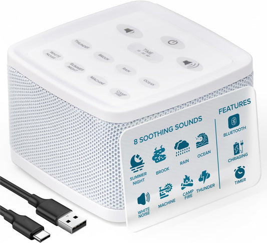 Big Red Rooster Sleep Sound Machine - White Noise Device for Kids and Babies with Rain and Nature Sounds - Portable Noise Cancellation for Nap Time, Bedroom, Nursery, or Office - 4x4x3 in