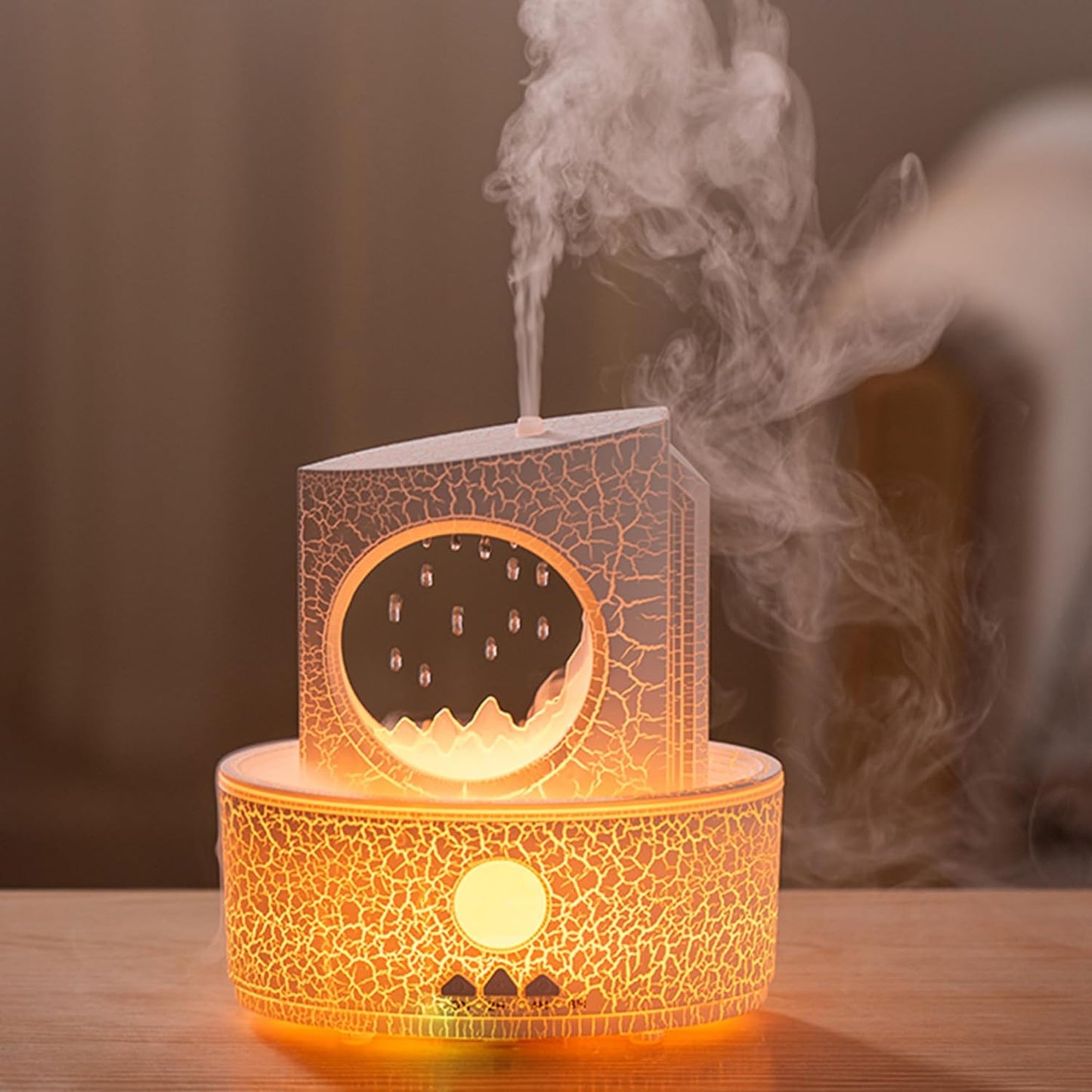 Aromatherapy Humidifier for Sleep Relaxation, Raindrop Humidifiers,Aromatherapy Diffuser with 3 LED Color Changing Lights and Auto-Off, Air humidifier Suitable for Home, Office