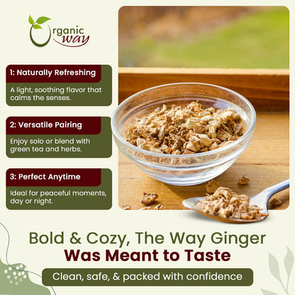 Organic Way Ginger Root Cut & Sifted - Herbal Tea - (16 Ounce)