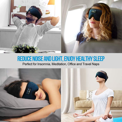 MUSICOZY Sleep Headphones, Bluetooth 5.4 Sleep Mask Headband Headphones Sleeping Eye Mask, Wireless Music Earbuds Earphones with HD Stereo Speakers for Side Sleepers, Cool Gadgets Unique Gift