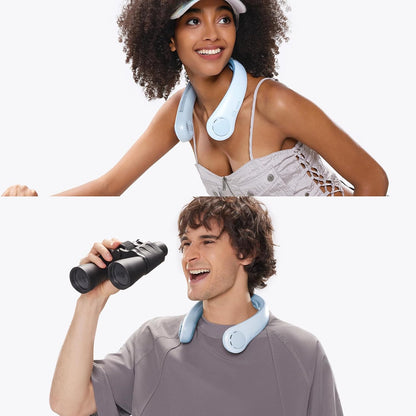 JISULIFE Portable Neck Fan Upgraded: Neckbrace Hands-Free, 5-Speed 5000 mAh