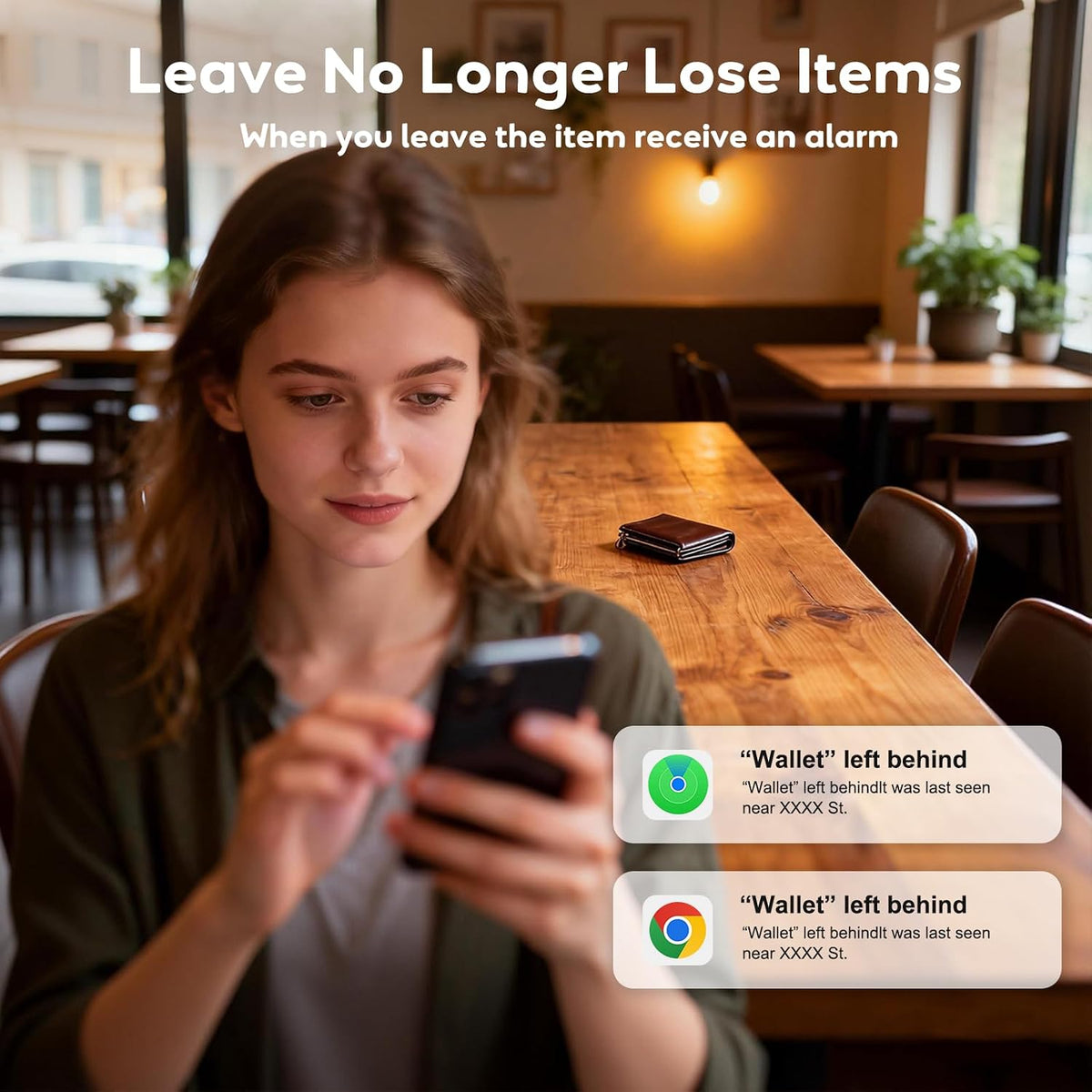 Wallet Tracker Card (iOS and Android) - 0.06in Slim Tracking Card