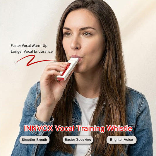Varihum&Innvox Vocal Trainer Better Voice Vocal Trainer for Singing Voice Adjustable Resistance Breathing Training Whistle for Speech Warm-Up (Red)