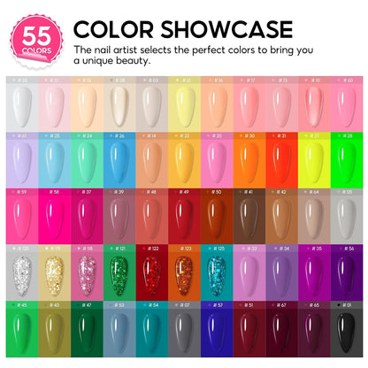 COSCELIA 53pcs Gel Nail Polish Kit with U V light and Drill Starter Kit 35 Colors Gel Nail Polish with 5pcs Top Base Coat Nail Art Professional Gel Manicure Kits Gifts for Women Teens Girls