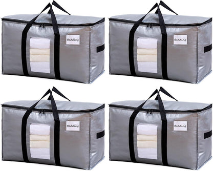 TAILI Blue Extra Large Moving Bags,Storage Bags with Visible Window
