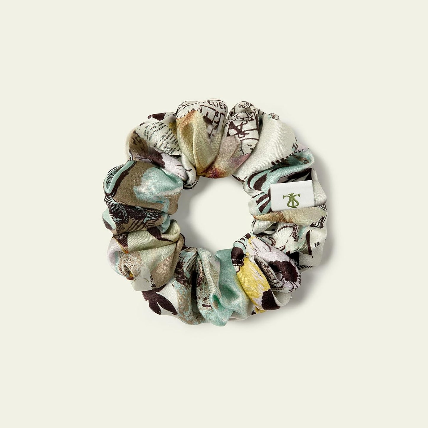 LILYSILK Silk Hair Scrunchies / Ties for Frizz & Breakage Prevention, 100% Mulberry, No Damage, Elastic ponytail Holders, 1Pc, Coffee - Colors B