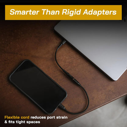 OFFGRID USB Data Blocker, USB C Data Protection Adapter, Black