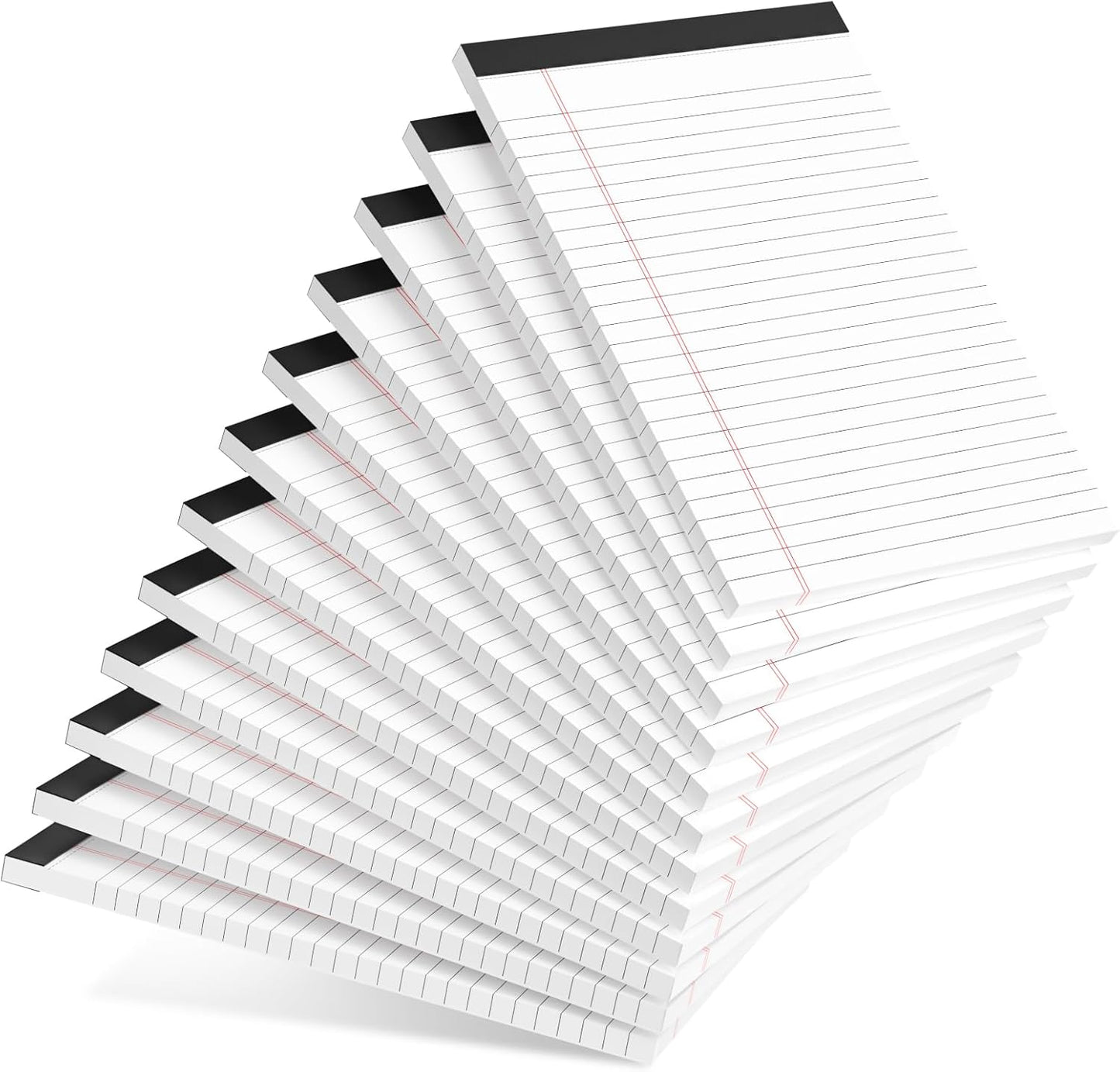 5pcs Small Note Pads 5x8 Notebook College Ruled Legal Pads Color Notepads 5 Pack Study Back Writing Pads 5 x 8 Perforated Narrow Ruled Pads of Paper for School & Office Supplies 30 Sheets/Pack