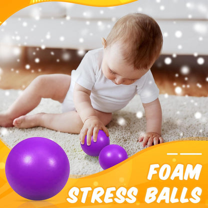 12 Pcs Blue Foam Stress Ball Squeeze Stress Relief Balls for Kids and Adults Hand Exercise Sensory Relief Toys for Anxiety ADHD Autism （Blue）