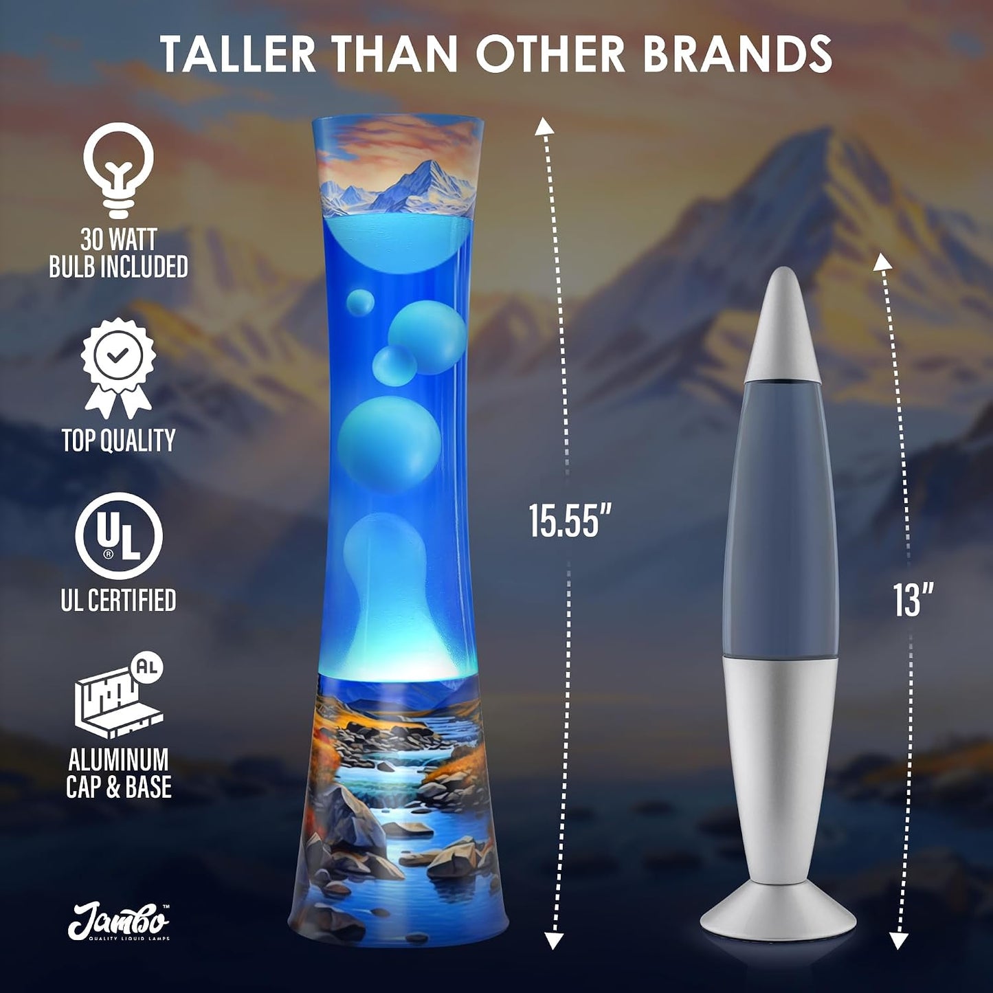 JAMBO 15.5" The Upgraded Motion Lamp, Sunset Decal Motion Light, Beautiful Home Decor, Living Room Bedroom Lamp, Relaxing Nightlight for Teens, Kids & Adults