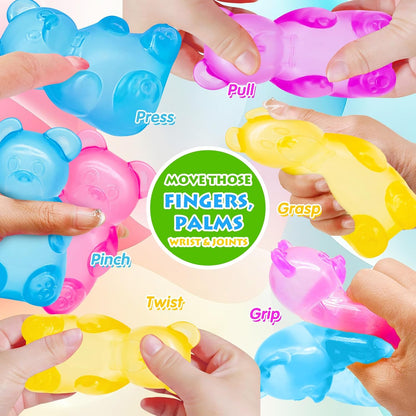 Fidget Toys Stress Balls for Kids & Adults - Changes Color in The Sun - Malt Sugar Squishy Fidget Toys - Slow Rise Gel Ball - Stretchy Squeeze Stress Relief Balls for Anxiety