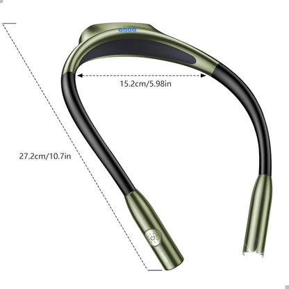 Gritin Book Light, Eye Caring 3 Colors & Dimmable Brightness Reading Light | Bendable Arms, 80+Hrs Runtime, Neck Round Design, Comfortable & Lightweight Neck Light for Reading in Bed, Crafting, Knitting