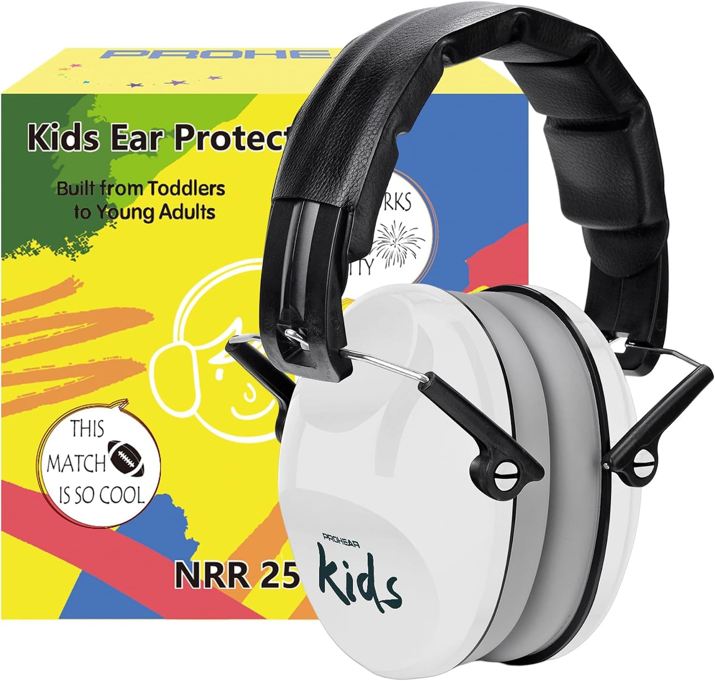PROHEAR 032 Kids Ear Protection – Ear Muffs for Noise Reduction, 25NRR Noise Cancelling Headphones for Kids,Toddlers, Autism, Sensory Use, Hearing Protection – Orange