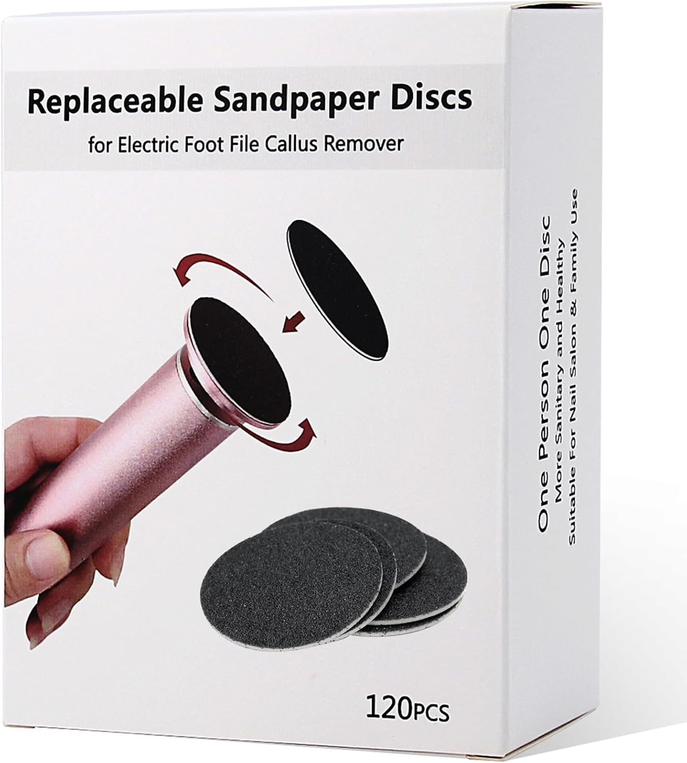 Upgraded Electric Callus Remover for Feet (Adjustable Speed) Professional Electric Foot File Foot Sander Foot Grinder for Dead Skin Pedicure Tools with 60 Replaceable Sandpaper, Black