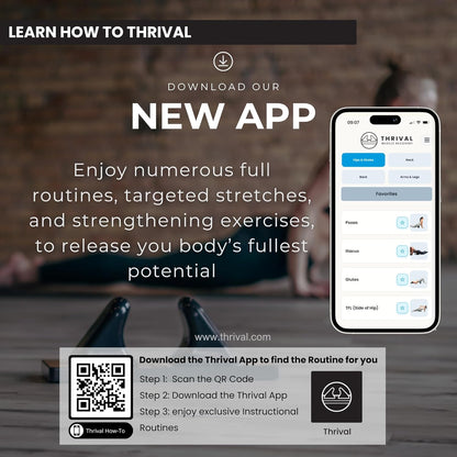 Thrival Arch Back Stretcher - Psoas Muscle Release Tool App for Hip Flexor, Back, Glute, Iliacus, and Neck - Spine Decompressor, Trigger Point, and Myofascial Release – Carbon Black