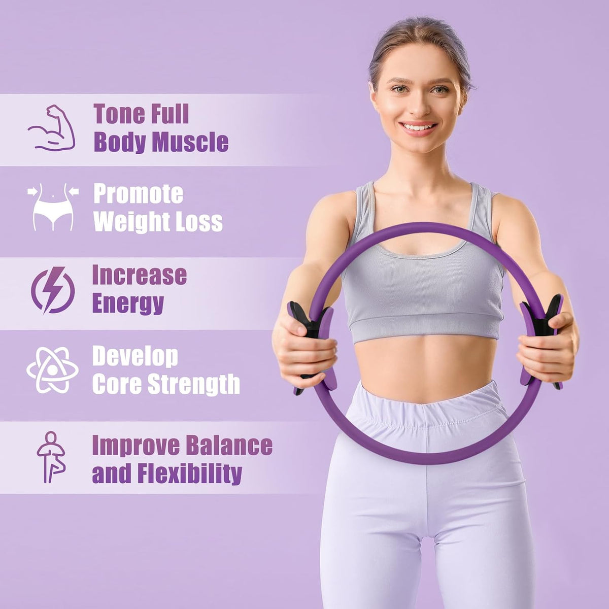 RitFit Pilates Ring 14 Inch Magic Fitness Circle for Home Workout