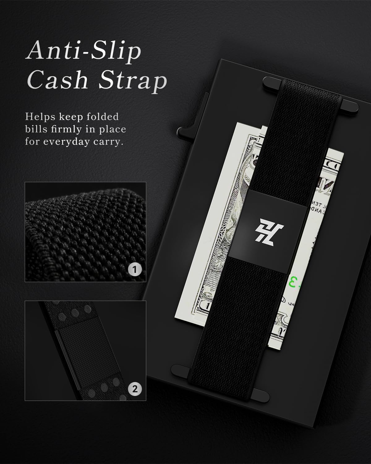 Magnetic Wallet for MagSafe, Pop-Up, RFID, Carbon Fiber-Style Texture