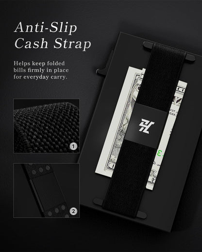Magnetic Wallet for MagSafe, Pop-Up, RFID, Carbon Fiber-Style Texture