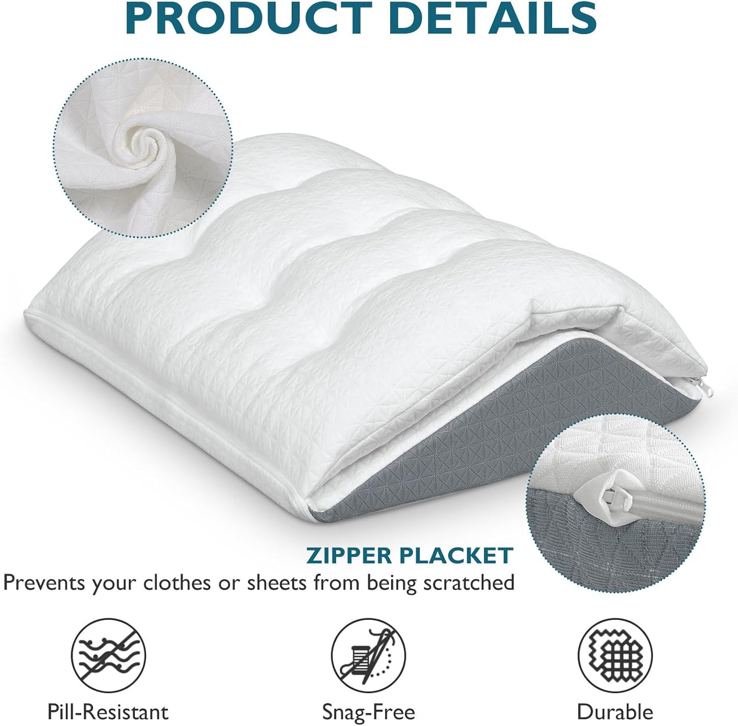 Shinnwa Knee Wedge Pillow, Patented Convertible Knee Pillow for Back Sleeping, Dual-Layer Memory Foam Triangle Pillow for Legs Post Surgery, Knee Support, Leg Elevation, Back Pain Relief