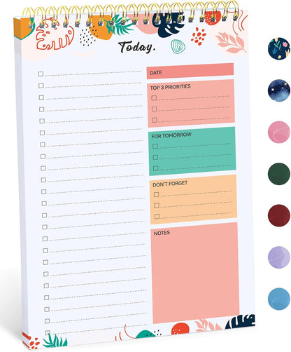 Taja To Do List Notepad - To Do List Notebook for Work with 52 Sheets, 9.8" x 6.5", Undated Daily Planner Perfect for Daily Tasks and Goal Setting, Notepad Suitable for Office, Home & School - Violet Dream