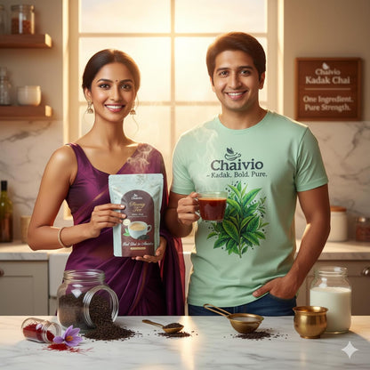 Chaivio Masala Chai Tea Latte, Unsweetened Instant Powder, Authentic Chai-with Natural Ingredients, No Preservatives, Tea Powder, Quick and Healthy Chai(1 lb)