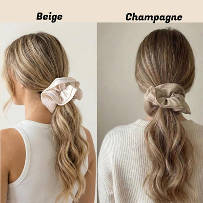 4 Pieces Jumbo Satin Silk Scrunchies for Women 7.2 Inches Large Oversize Scrunchies For Thick Hair Elastic Hair Ties (Pink Mix)