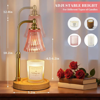 Candle Warmer Lamp with Timer Dimmable,Birthday Gifts for Women Mom Sister,Adjustable Height Wax Melt Warmer for Jar Candles,House Warming Gifts New Home,Ideal for Office,Dorm,Bedroom Home Decor