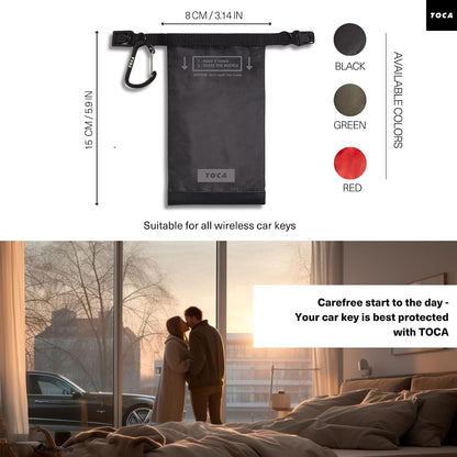 TOCA Faraday Pouch and Security Bag for Smartphones, GPS, RFID, Data Blocker, Shielding Purse, Travel, Anti-Hacking & Anti-Tracking, Privacy Protection Black