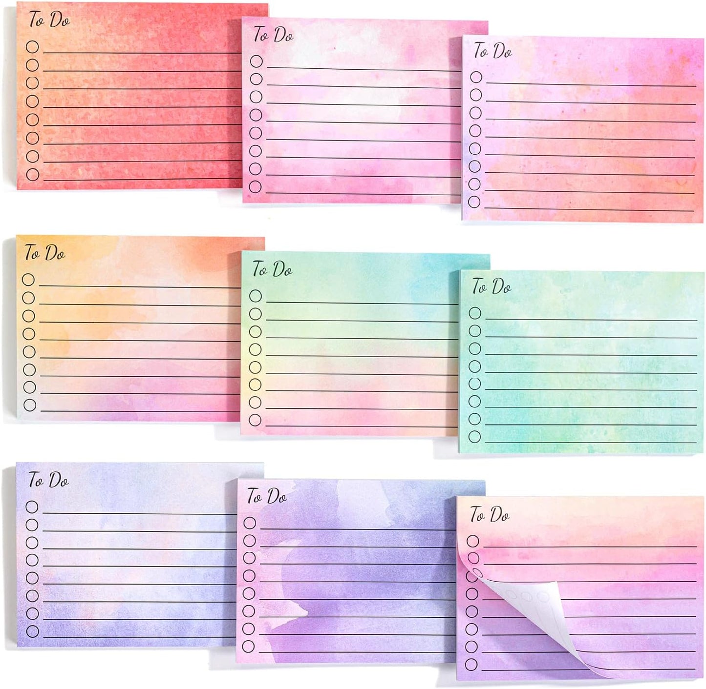 Mr. Pen- to Do List Sticky Notes, 3” x 5”, 9 Pads, 360 Sheets | Lined Checklist Sticky Pads with Smooth Writing, Easy Peel-Off, Thick Paper for Planning, Office, School & Daily Tasks