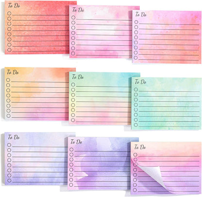Mr. Pen- to Do List Sticky Notes, 3” x 5”, 9 Pads, 360 Sheets | Lined Checklist Sticky Pads with Smooth Writing, Easy Peel-Off, Thick Paper for Planning, Office, School & Daily Tasks