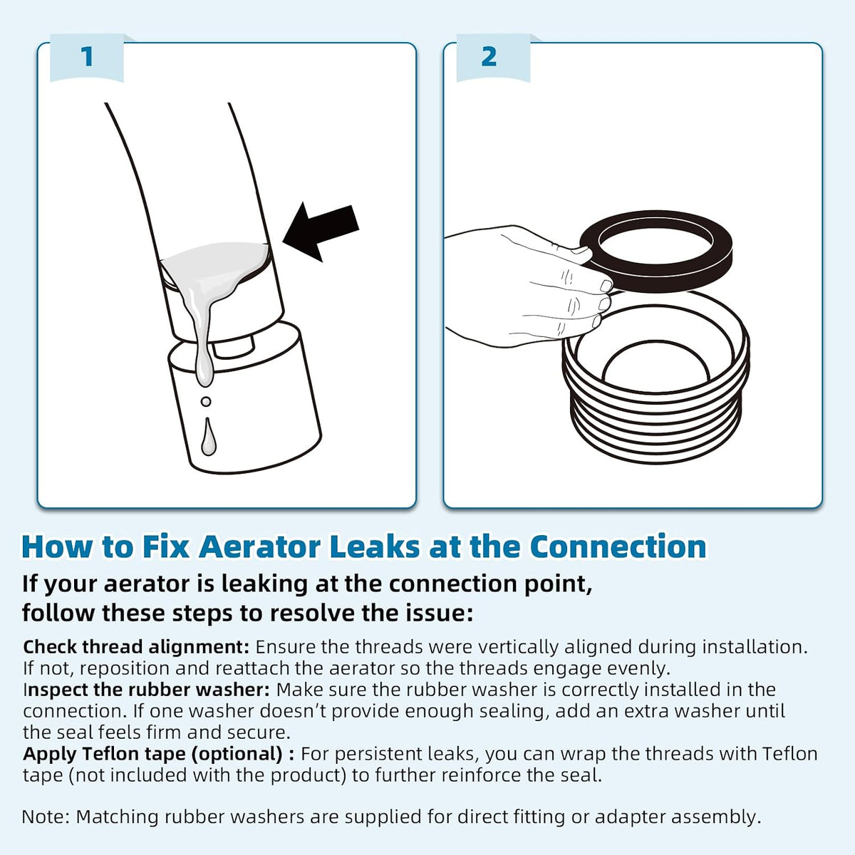 Hibbent NSF/ANSI/CAN 61 & cUPC Certified Faucet Aerator, Chrome