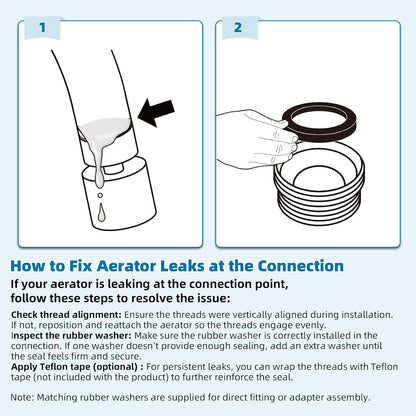Hibbent NSF/ANSI/CAN 61 & cUPC Certified Faucet Aerator, Chrome