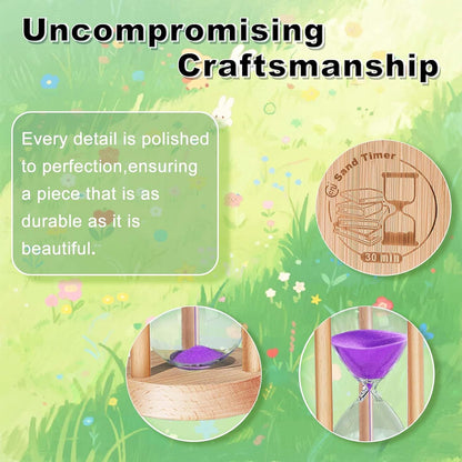 2 Minute Wooden Sand Timer,2 Min Hourglass, Small Sand Watch, Reloj De Arena, Hour Glass Sandglass for Home, Office, Decorative, Game, Classroom