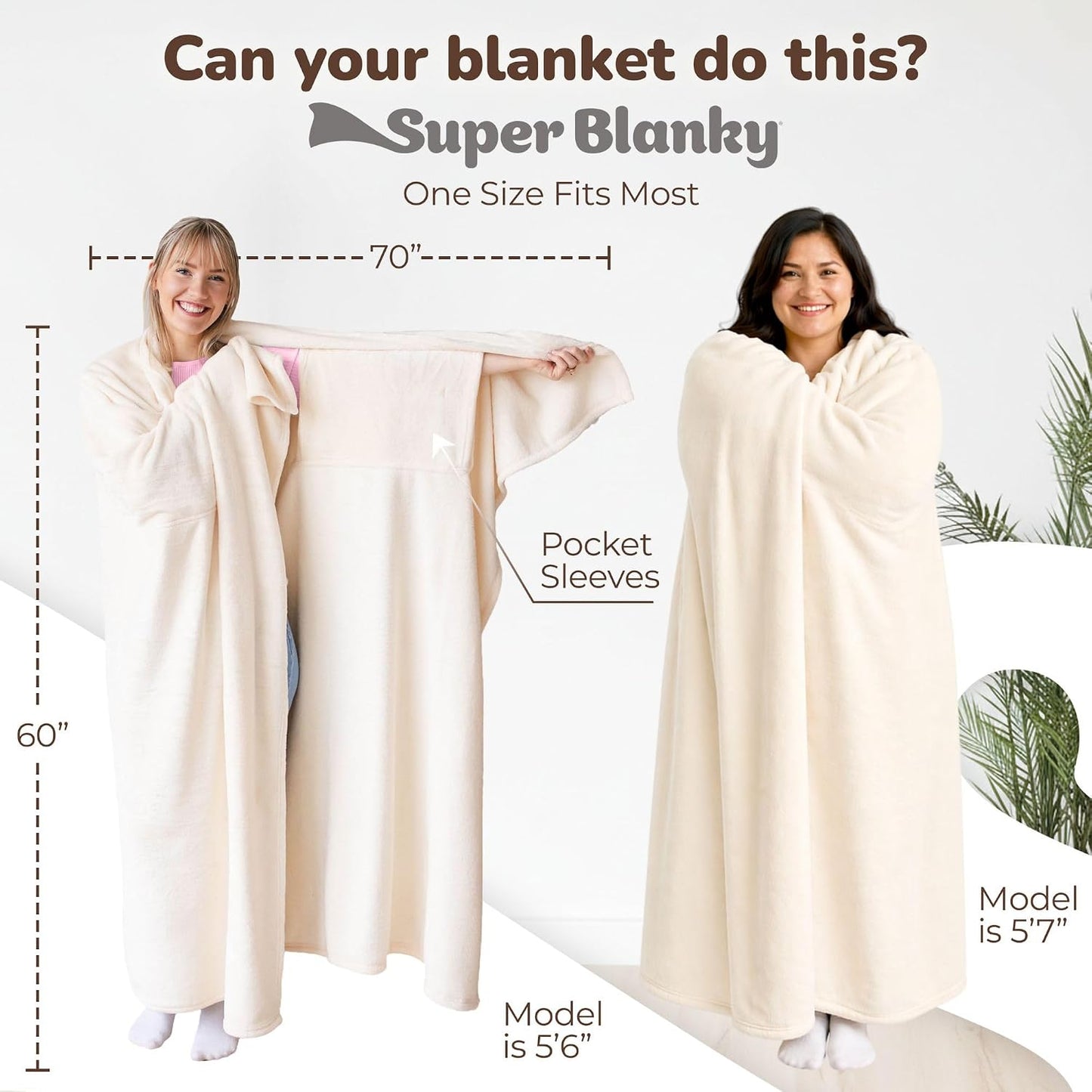 Super Blanky Wearable Blankets for Women & Men, Graduation Day Gift for Her, Cozy Gifts for Women, Wife Birthday Gifts Ideas