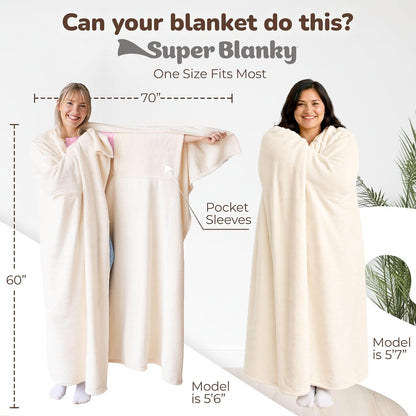 Super Blanky Wearable Blankets for Women & Men, Graduation Day Gift for Her, Cozy Gifts for Women, Wife Birthday Gifts Ideas