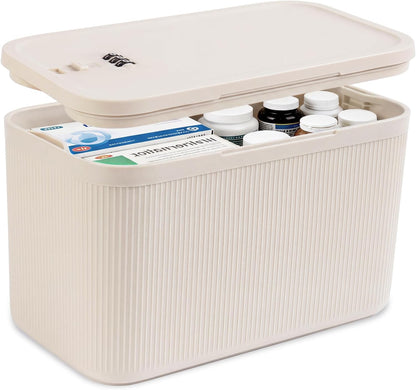 Lockable Storage Box, Small Lock Box with Combination Code for Phone/Medicine Safe/Food Home/Refrigerator/Office/Personal Items/Travel/Gift,9.25 x 5.04 x 3.62’’