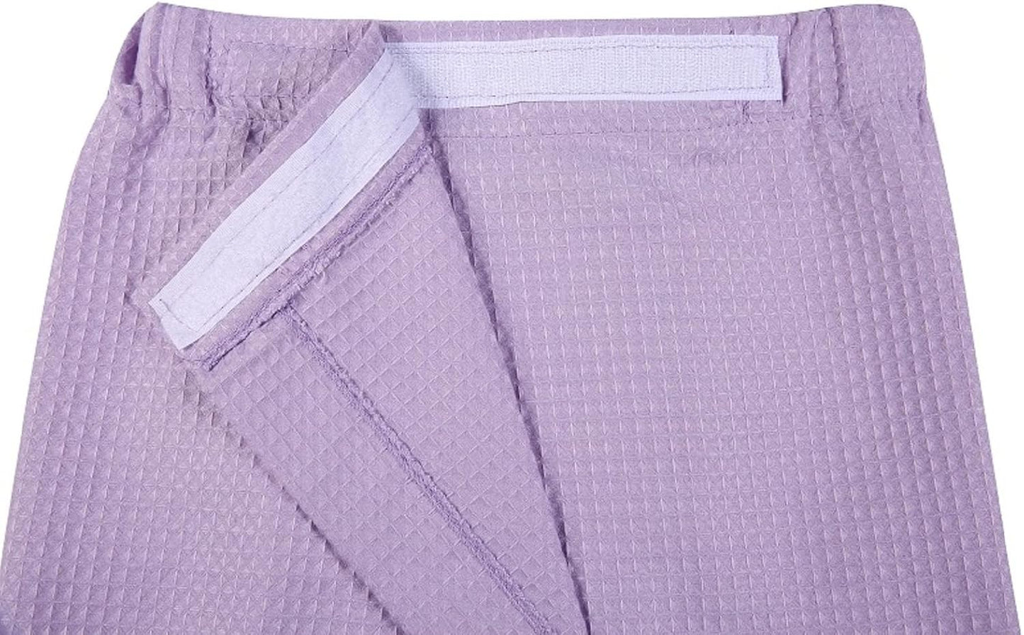 sunshinemall Women's Lightweight Bath Shower Wrap Waffle Spa Robes Bathrobe Quick Dry Cover Up with Adjustable Closure