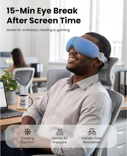 BOB AND BRAD EYEFLOW Eye Massager with Chip Cooling & Heat for Puffy Eyes