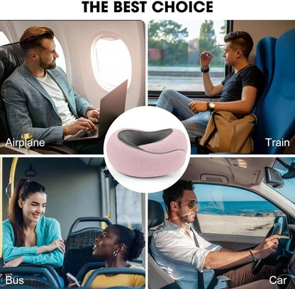 WEERSHUN Travel Pillow for Airplanes, 2026 New Memory Foam Neck Pillow with Chin Wrap for Traveling, Suitable for Airplanes, Offices and Cars (Dark Gray)