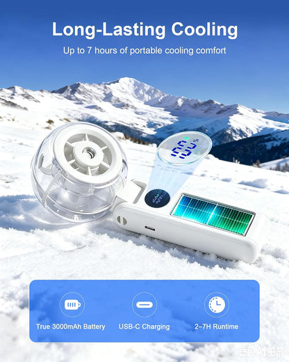 Portable Misting Fan, Rechargeable Handheld Spray Fan
