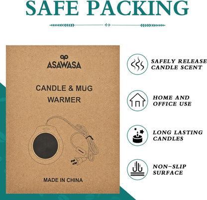 ASAWASA Candle Warmer for Large Jar, Coffee Mug Warmers