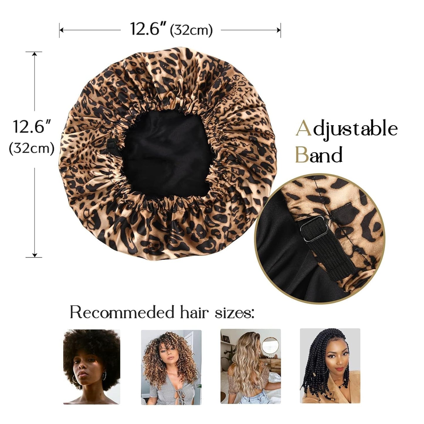 YANIBEST Adjustable Satin Bonnet Double Layer Hair Bonnet for Sleeping Bonnets for Women Hats Curly Natural Hair, Blush Pink