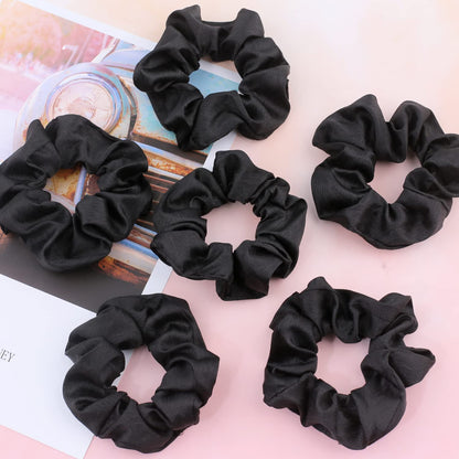 IVARYSS Satin Scrunchies for Women, Soft Than Silk for Hair, Fashion Ties and Bands for Thin | Thick Hair Styling, 16 Pack (Neutral Color)